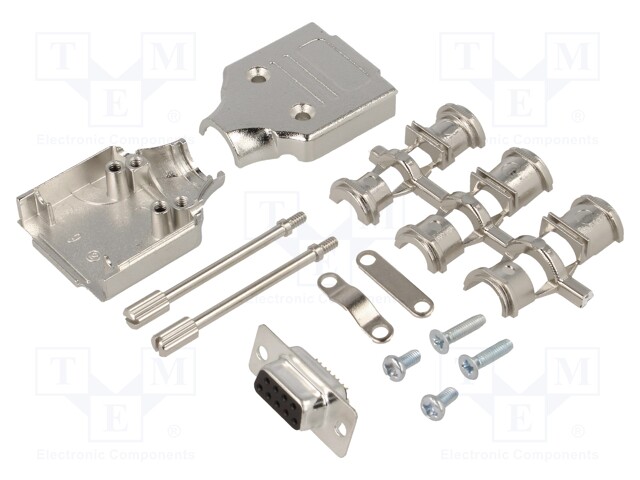 D-Sub; PIN: 9; plug; female; turned contacts; straight; soldering