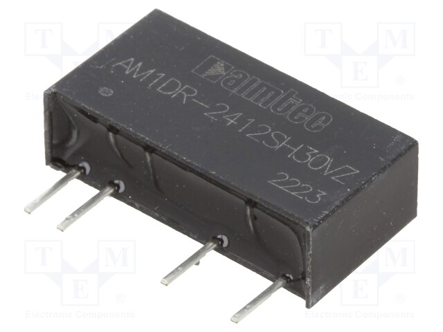 Converter: DC/DC; 1W; Uin: 22.8÷25.2V; Uout: 12VDC; Iout: 83mA; SIP7