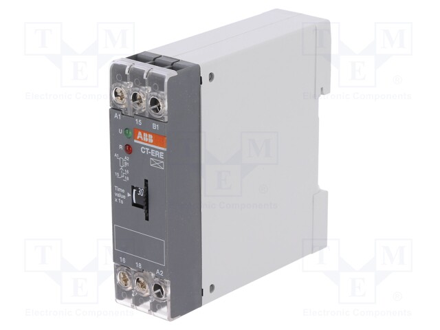 Timer; 0,3÷30s; SPDT; 250VAC/4A; Usup: 220÷240VAC; 24VDC; DIN; IP20