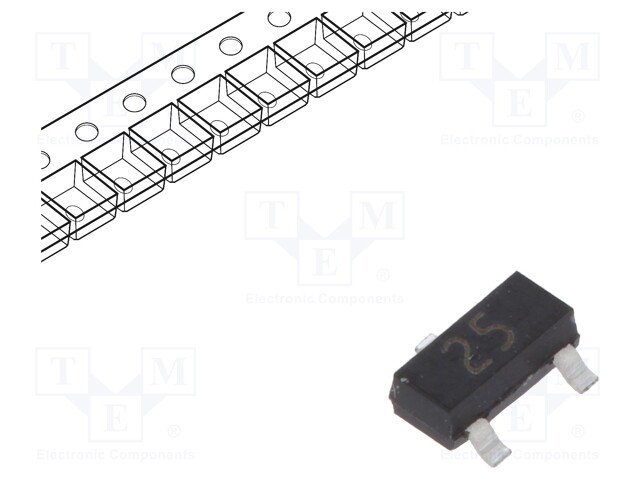 Diode: rectifying; SMD; 100V; 215mA; 4ns; Package: reel,tape; SOT23