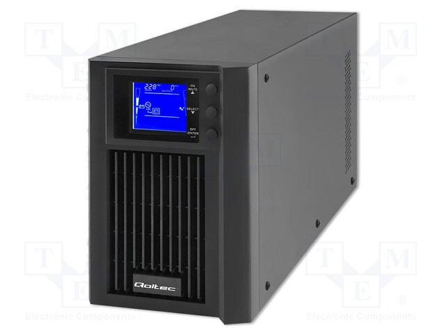 Power supply: UPS; 385x145x225mm; 1.6kW; 2kVA; 9Ah; Ubatt: 12V