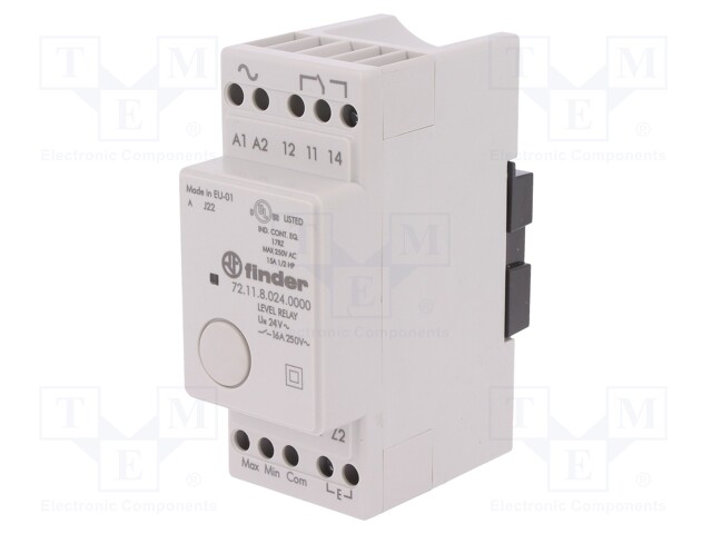 Module: level monitoring relay; conductive fluid level; DIN