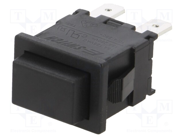 Switch: push-button; Pos: 2; SPST-NO; 15A/250VAC; 10A/125VDC