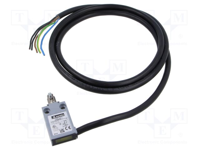 Limit switch; transversal metal roller Ø12mm; NO + NC; 10A; IP67