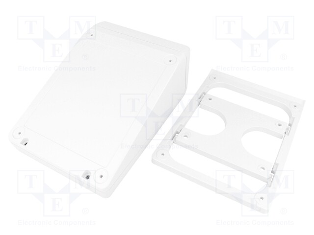 Enclosure: desktop; UNITEC S; X: 125mm; Y: 177mm; Z: 69mm; ABS; ivory