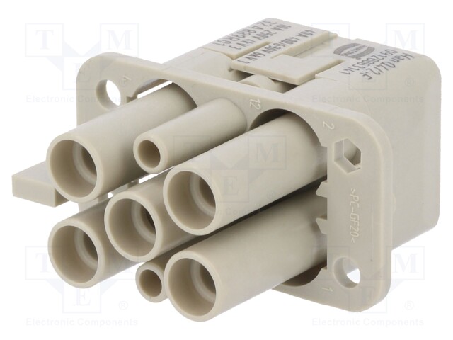 Connector: HDC; female; Han Q; PIN: 6(4+2); Compact; crimped