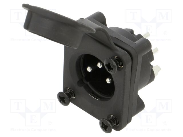 Connector: XLR; socket; male; AXS; 15A; 133V; PIN: 3; IP65; soldering