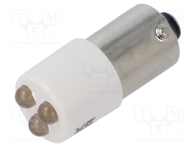 Indicator: LED; BA9S,T10; white; plastic; 130VDC; -20÷60°C