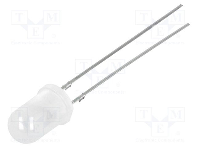 LED; 5mm; white cold; 1120÷1560mcd; 30°; Front: convex; 8500-18000K