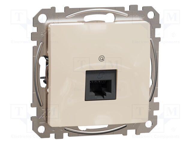 Data socket; IP20; plaster embedded,in mounting box; beige