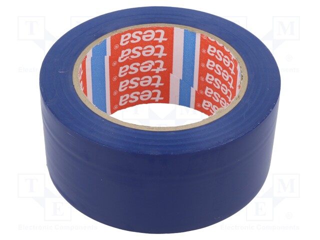 Tape: warning; blue; L: 33m; W: 50mm; self-adhesive; Thk: 0.15mm; 160%