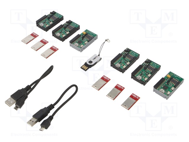 Dev.kit: RF; GPIO,USB; SIM,USB B micro,pin strips