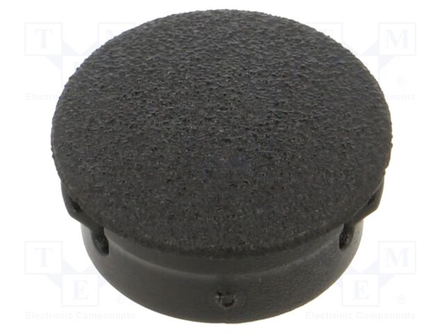 Accessories: stopper; H: 6.4mm; push-in,snap-fastener; black