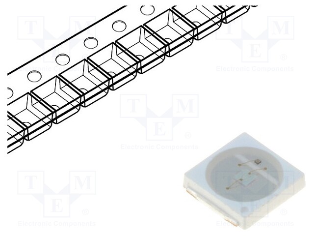 LED; SMD; 3030; amber; 30÷36lm; 3x3x0.55mm; 120°; 2.8÷3.6V; 150mA