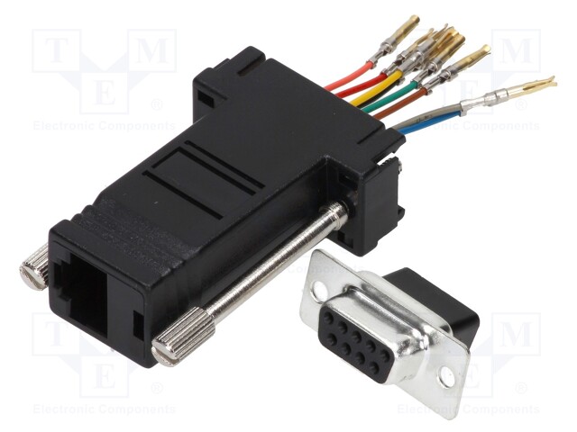 Transition: adapter; RJ45 socket,D-Sub 9pin female