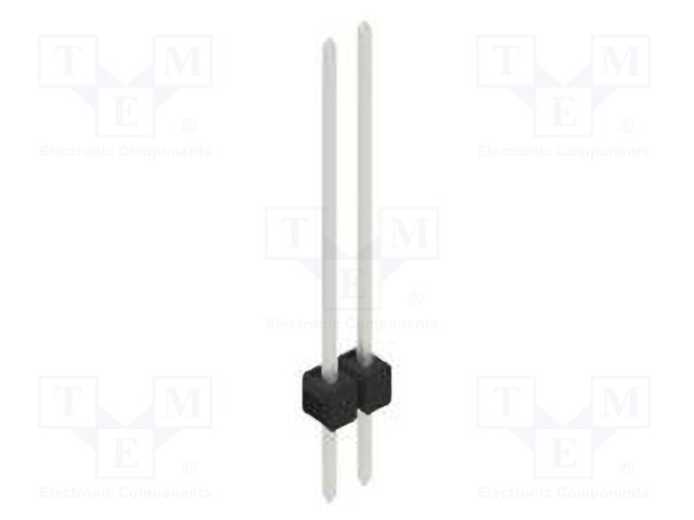 Connector: pin strips; pin header; male; PIN: 2; 2.54mm; THT; 1x2