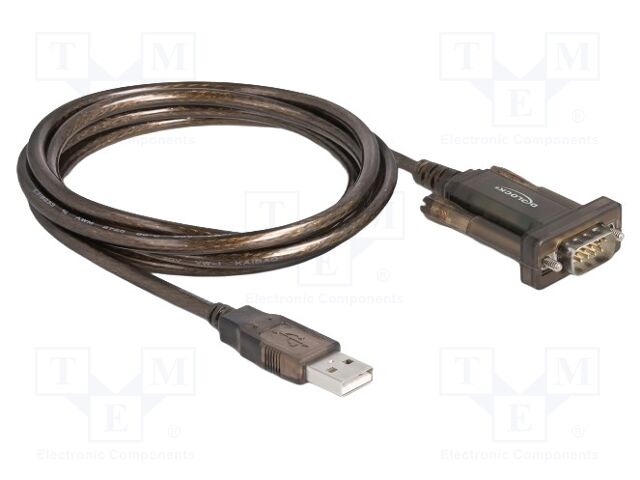 USB to RS232 converter; D-Sub 9pin plug,USB A plug; 2m; USB 2.0