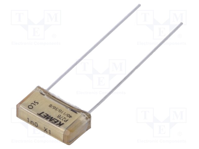 Capacitor: paper; X1; 1nF; 480VAC; 10.2mm; ±20%; THT; Series: P278