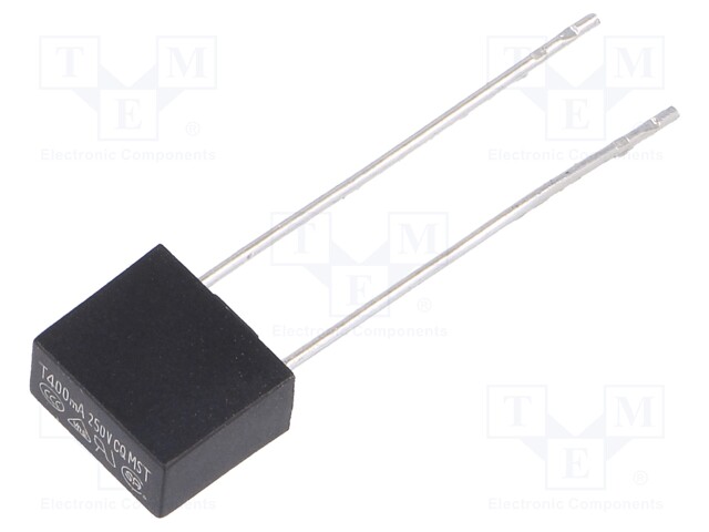 Fuse: fuse; 400mA; 250VAC; 8,35x4,3x7,7mm; MST
