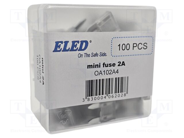 Fuse: fuse; 2A; 32VDC; automotive; 11.1mm; 11.1x3.9x17.2mm