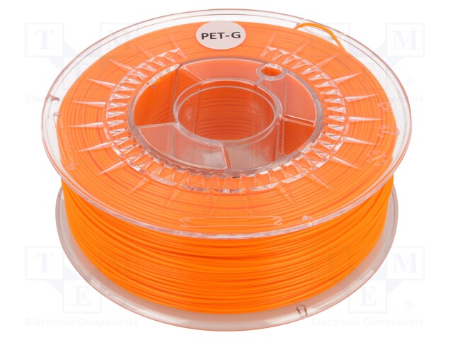 Filament: PET-G; 1.75mm; orange (bright); 220÷250°C; 1kg