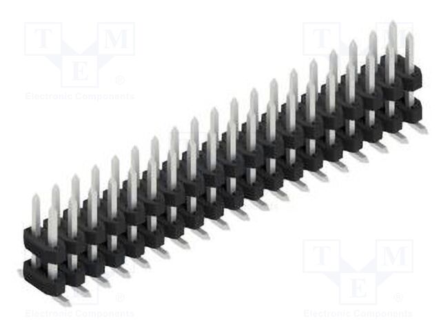 Connector: pin strips; pin header; male; PIN: 38; 2mm; SMT; 2x19