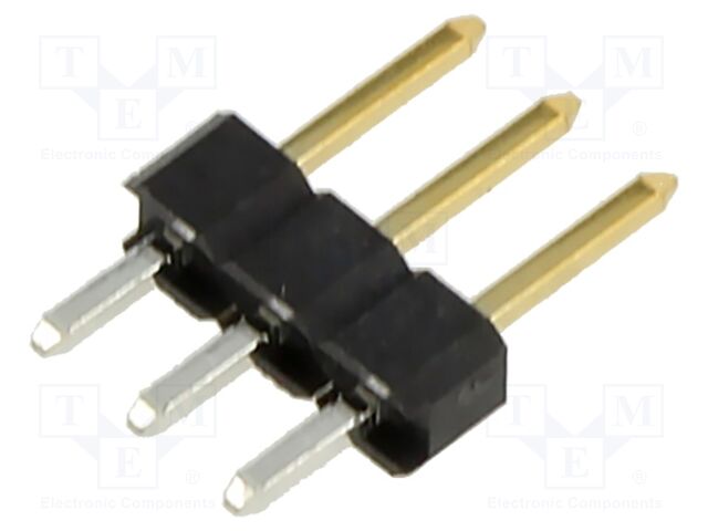 Connector: pin strips; socket; male; PIN: 3; THT; straight; 2.54mm