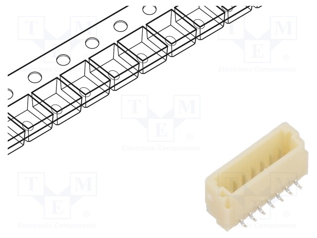 Socket; wire-board; male; SH,SR,SZ; 1mm; PIN: 7; SMT; 50V; 1A