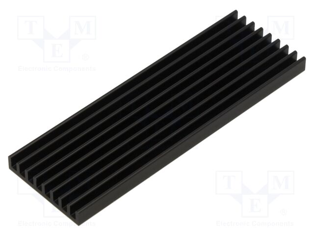 Heatsink: extruded; grilled; universal; black; L: 100mm; W: 33mm