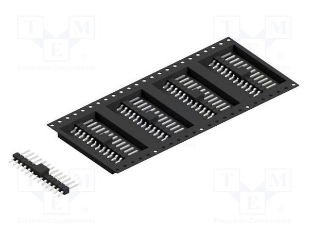 Connector: pin strips; pin header; male; PIN: 13; 2.54mm; SMT; 1x13