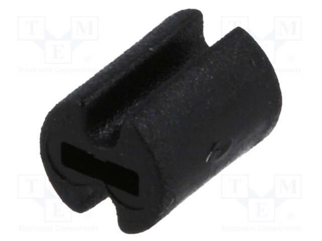 Spacer sleeve; LED; Øout: 4.5mm; ØLED: 3mm; L: 6mm; black; UL94V-2