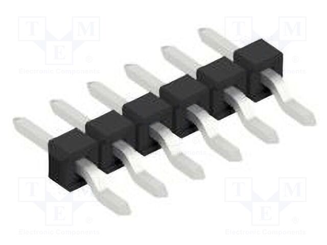 Connector: pin strips; pin header; male; PIN: 6; 2.54mm; SMT; 1x6