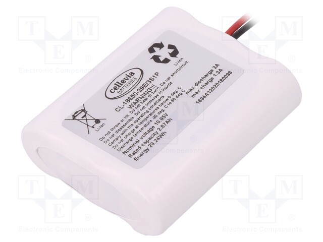 Re-battery: Li-Ion; Cell: SAMSUNG; MR18650; 10.95V; 2670mAh; 3A