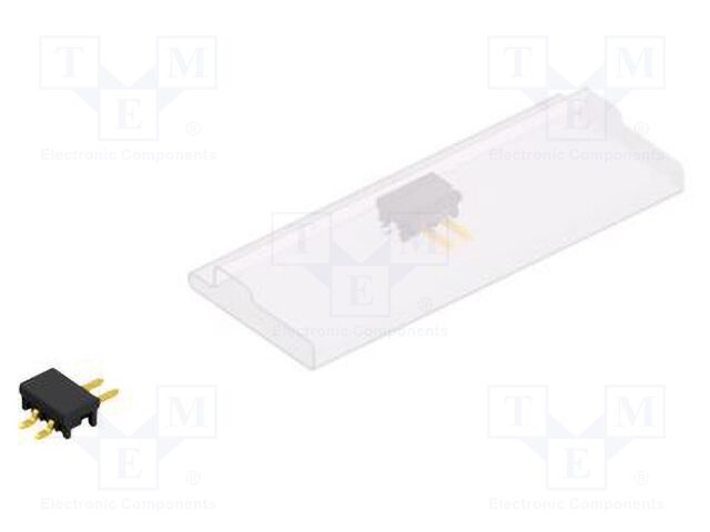 Connector: pin strips; pin header; male; PIN: 2; 2.54mm; SMT; 1x2