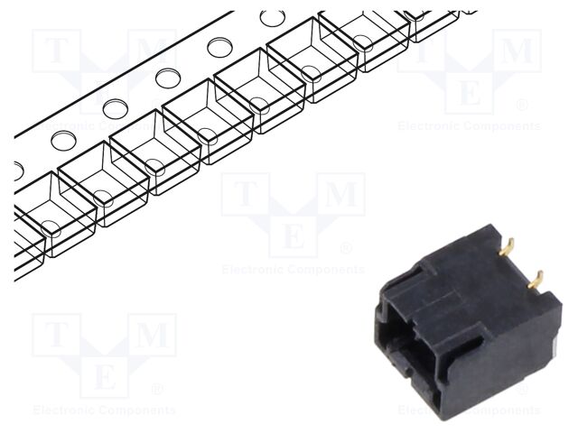 Connector: wire-board; KW30; vertical; SMT; PIN: 2; male; socket
