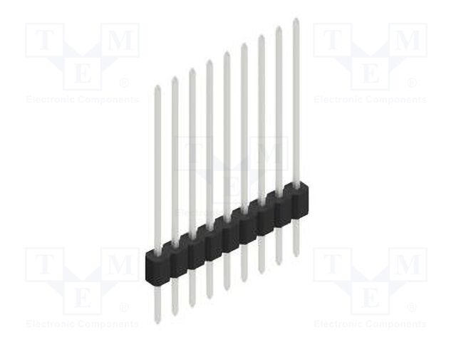 Connector: pin strips; pin header; male; PIN: 9; 1.27mm; THT; 1x9