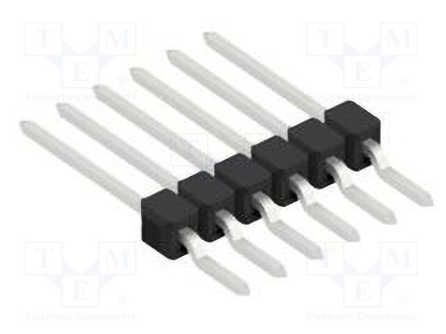 Connector: pin strips; pin header; male; PIN: 6; 2.54mm; SMT; 1x6
