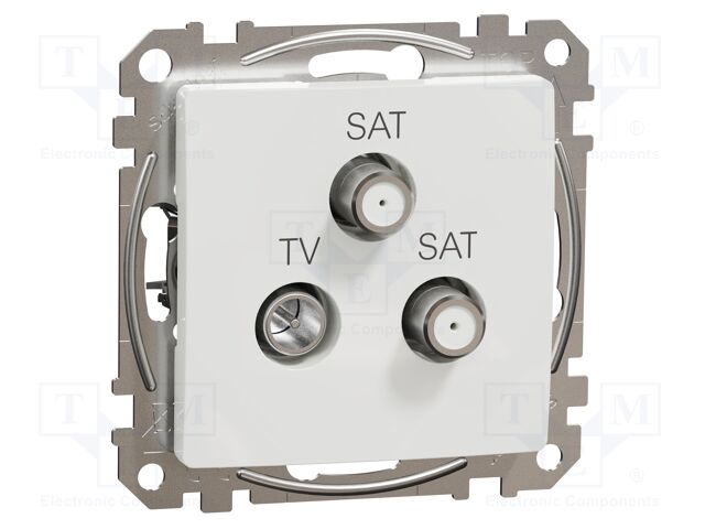 TV-SAT-SAT socket ending; IP20; white; Sedna; Illumin: none; 4dB