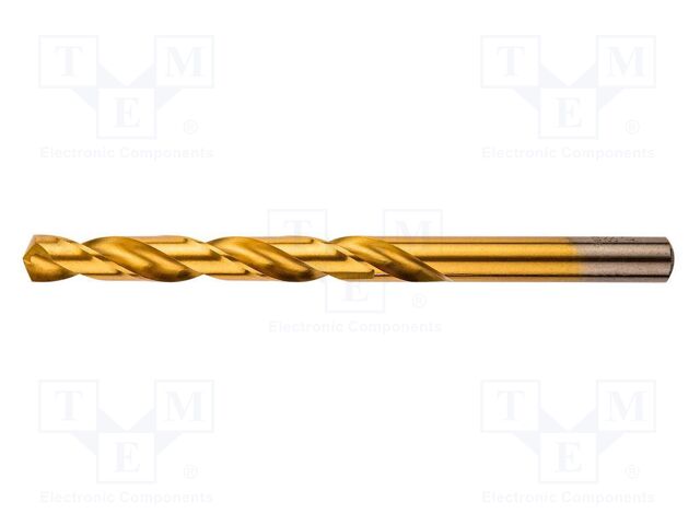 Drill bit; for metal; Ø: 8mm; Plating: titanium nitride