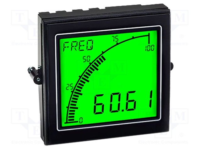 Frequency meter; digital,mounting,programmable; on panel; 0.5%