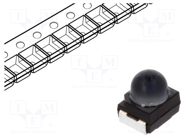 LED; SMD; 3030,PLCC2; red; 2240÷7100mcd; 3x3x3.8mm; 30°; 1.8÷2.4V