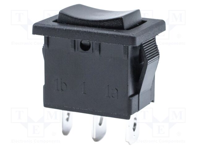 ROCKER; SP3T; Pos: 3; (ON)-ON-(OFF); 8A/250VAC; black; none; R1966