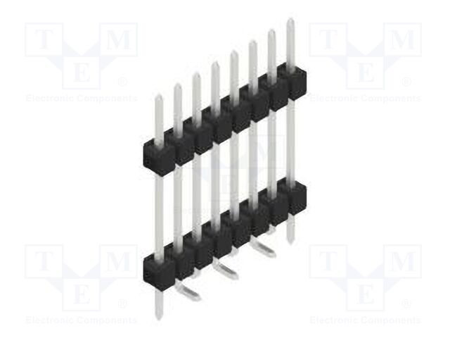 Connector: pin strips; pin header; male; PIN: 8; 2.54mm; SMT; 1x8