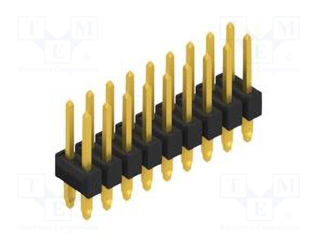 Connector: pin strips; pin header; male; PIN: 18; 2.54mm; THT; 2x9