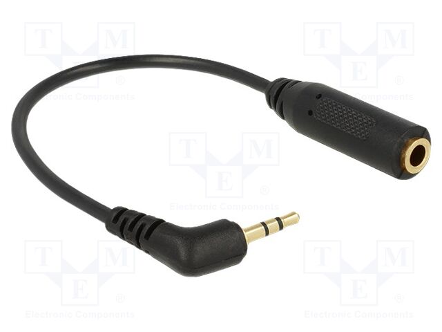 Cable; Jack 2.5mm 3pin angled plug,Jack 3.5mm 3pin socket