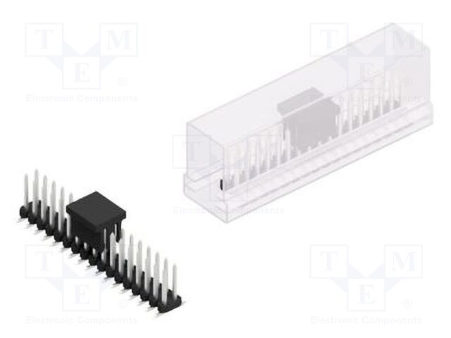 Connector: pin strips; pin header; male; PIN: 34; 2mm; SMT; 2x17