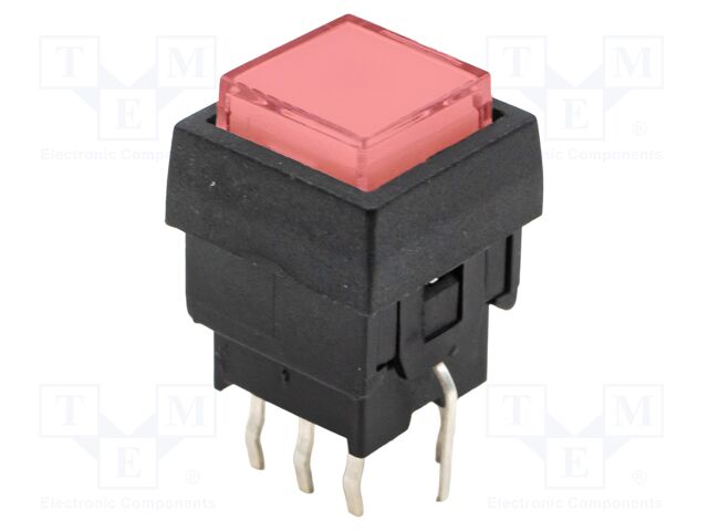 Switch: push-button; Pos: 2; DPDT; 0.1A/30VDC; transparent; THT