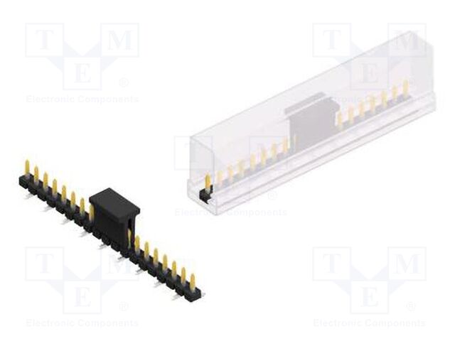Connector: pin strips; pin header; male; PIN: 19; 2.54mm; SMT; 1x19