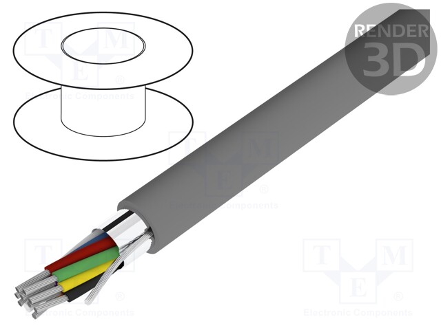 Wire; Alpha Essential C&C; 9x22AWG; shielded,Al-PET foil; PVC