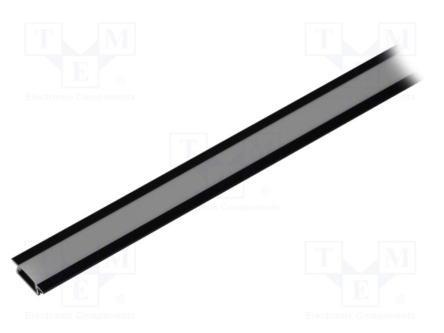 Profiles for LED modules; black; L: 1m; MICRO-NK; aluminium